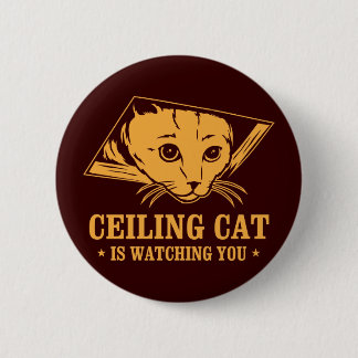 Ceiling Cat is Watching You 2 Inch Round Button
