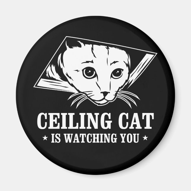 Ceiling Cat is Watching You Magnet (Front)