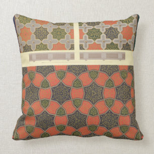 Ceiling decoration from the house of Beyt El-Tchel Throw Pillow