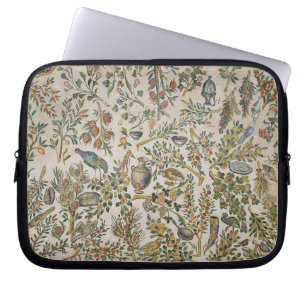 Ceiling decoration with flowers and birds (mosaic) laptop sleeve