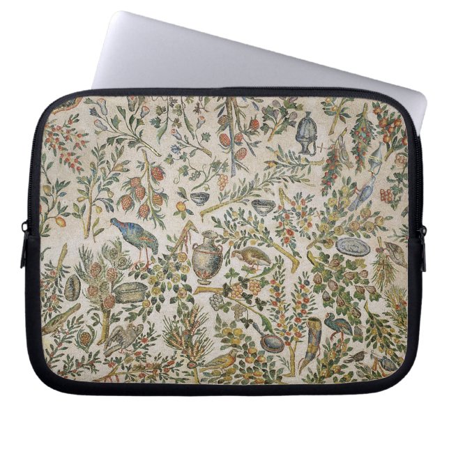 Ceiling decoration with flowers and birds (mosaic) laptop sleeve (Front)