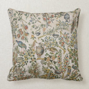 Ceiling decoration with flowers and birds (mosaic) throw pillow