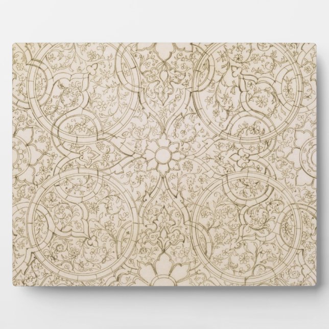 Ceiling design for the Pearl Room, in Isfahan, fro Plaque (Front)