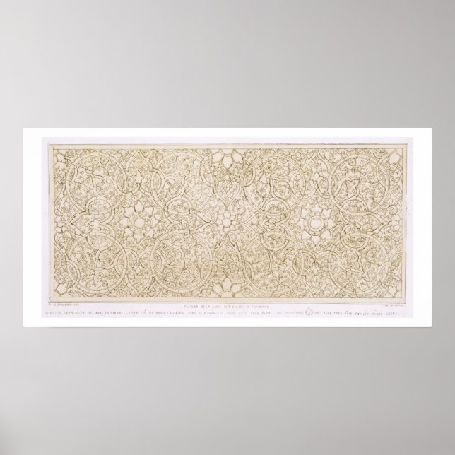 Ceiling design for the Pearl Room, in Isfahan, fro Poster (Front)