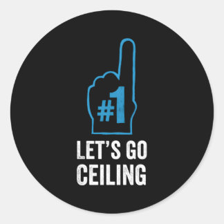 Ceiling Fan Halloween Pun Last Minute Lazy Classic Round Sticker
