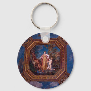 Ceiling in the Vatican in Rome, Italy Keychain