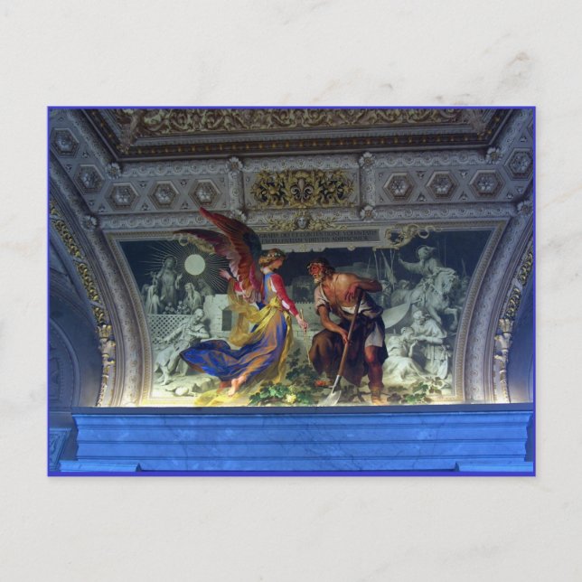 Ceiling in the Vatican Museum in Rome Postcard (Front)