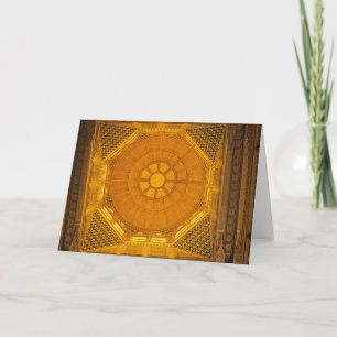 Ceiling of a Mosque Islamic Greeting Card