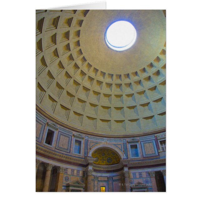 Ceiling of the Pantheon in Rome, Italy. (Front)