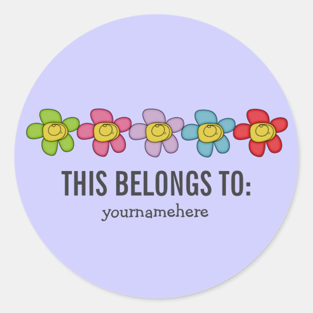 CELA APPARTIENT À BONS Stickers Fleur Doodle (Devant)