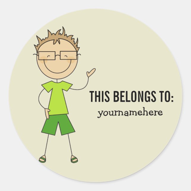 CELA APPARTIENT À Sticker pour un garçon (Devant)