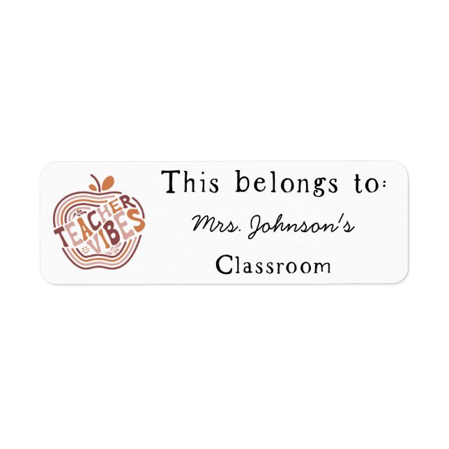 Cela appartient à Teacher Boho Étiquette Stickers (Devant)