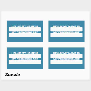 Celadon Blue Name & Pronoun Labels