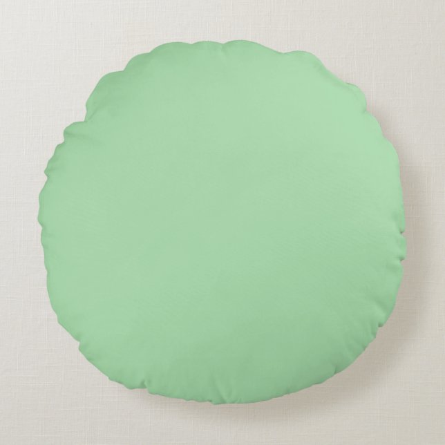 Celadon Colour Background Light Green Pastel Jade Round Pillow (Front)