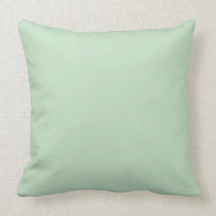 Celadon colour background throw pillow