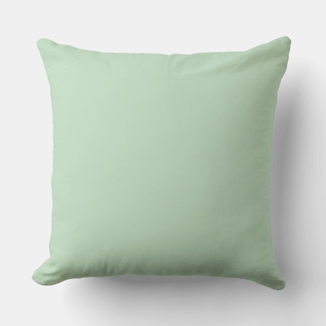 Celadon colour background throw pillow (Front)