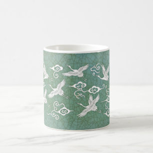 Celadon Crane — Korean Ceramic Mug