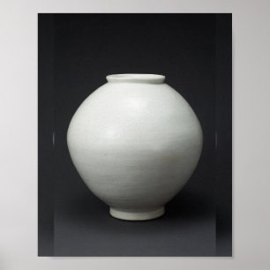 Celadon Moon Jar — Korean Ceramic Art Poster