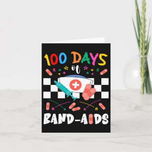 Celebrate 100 Days Of School With Ndage-themed Fir Card