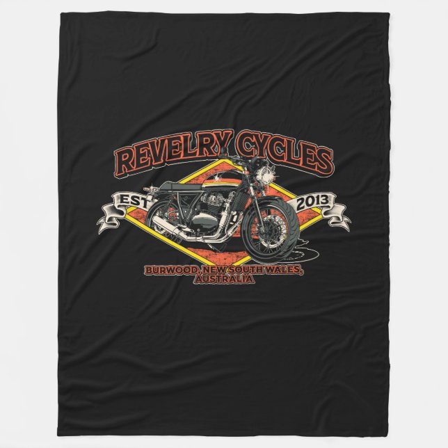 Celebrate 10 years of Revelry Cycles Fleece Blanket (Front)