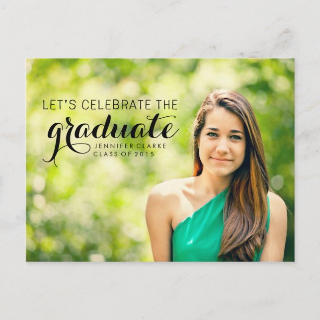 CELEBRATE | 2015 GRADUATION PARTY INVITATION POSTCARD (Front)
