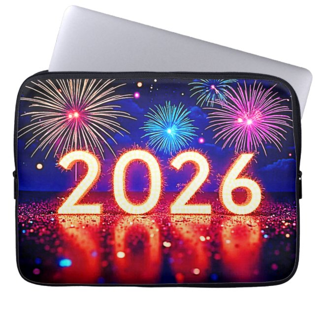 Celebrate 2026: Bright Future Spark Design  Laptop Sleeve (Front)