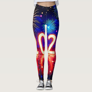 Celebrate 2026: Bright Future Spark Design  Leggings
