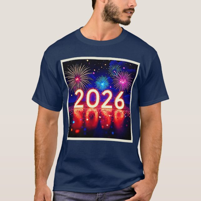 Celebrate 2026: Bright Future Spark Design  T-Shirt (Front)