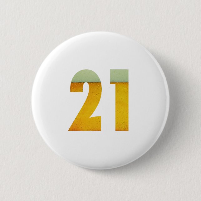 Celebrate 21st Birthday 2 Inch Round Button (Front)