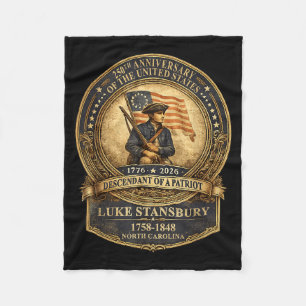 Celebrate 250 Years of America Semiquincentennial Fleece Blanket