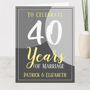 Celebrate 40 Years of Marriage Card