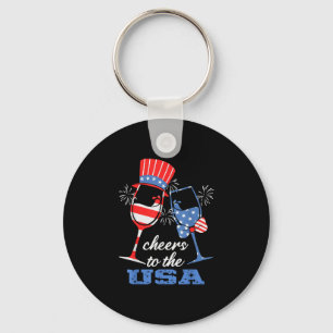 Celebrate 4th of july america independence usa keychain
