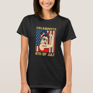 Celebrate 4th Of July Usa  Merica American Women G T-Shirt