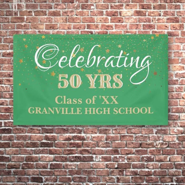 Celebrate 50 Years! CUSTOM Class Reunion banner (Creator Uploaded)