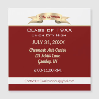 Celebrate!  50th Class Reunion magnetic Invitation