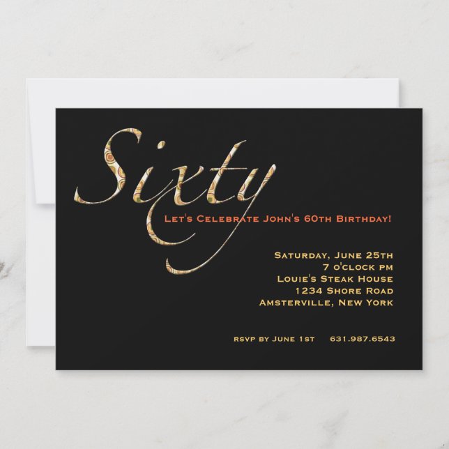 Celebrate 60 Invitation (Front)