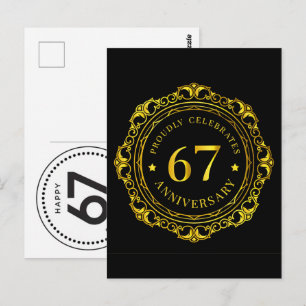 Celebrate 67 Years: Grandpa Grandma Birthday 2026 Postcard