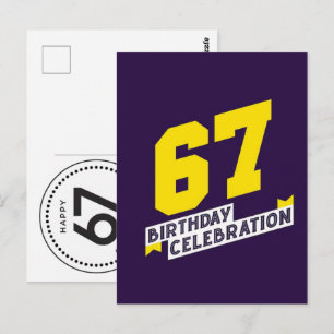 Celebrate 67 Years: Grandpa Grandma Birthday 2026 Postcard