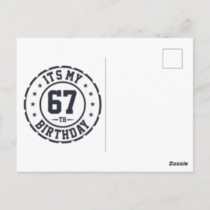 Celebrate 67 Years: Grandpa & Grandma's Birthday  Postcard
