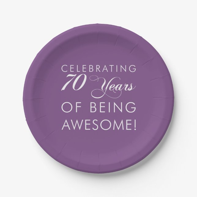 Celebrate 70 Years Of Being Awesome Colour Plates (Front)