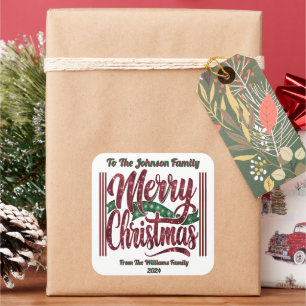 Celebrate a Colourful and Merry Christmas With Joy Square Sticker