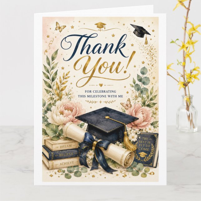 Celebrate a memorable graduation while expressing  card (Yellow Flower)