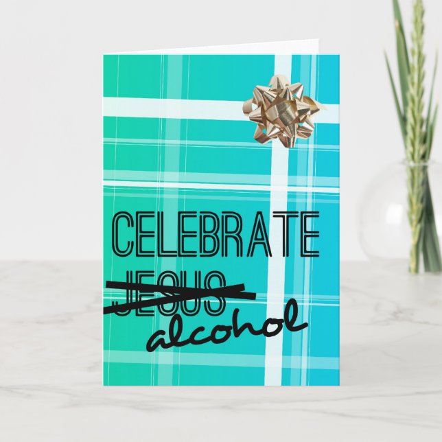 Celebrate Alcohol Holiday Card (Front)