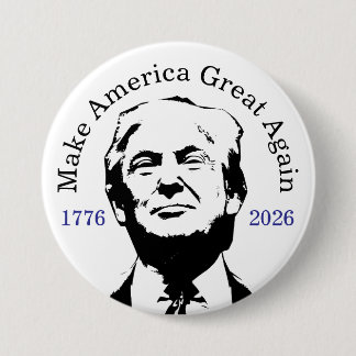 Celebrate America 250 and President Trump #15 3 Inch Round Button