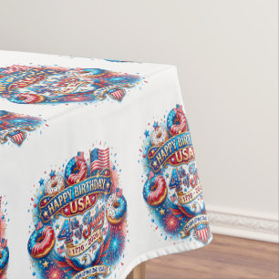 Celebrate America’s 250th birthday with doughnut Tablecloth