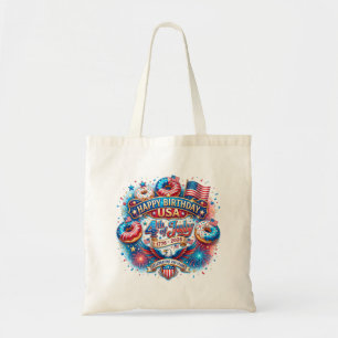 Celebrate America’s 250th birthday with doughnut Tote Bag