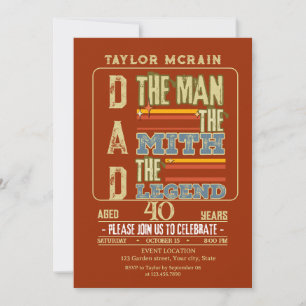 Celebrate Any Age: The Man, The Myth, The Legend  Invitation