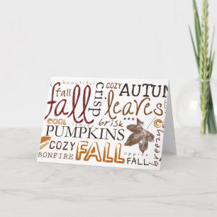 Celebrate Autumn Thanksgiving greetings Holiday Card