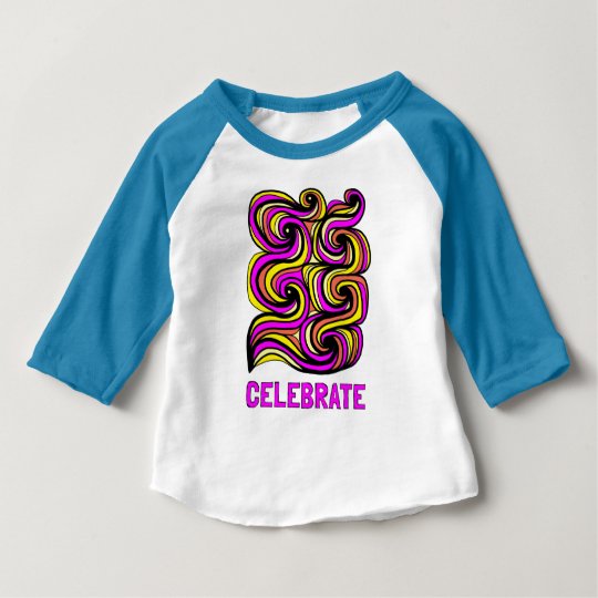"Celebrate" Baby 3/4 Raglan T-Shirt