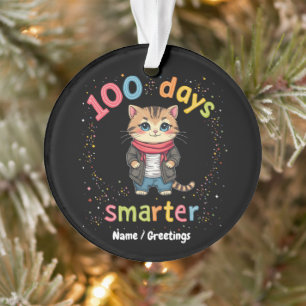 Celebrate Being "100 Days Smarter" Customizable Ornament